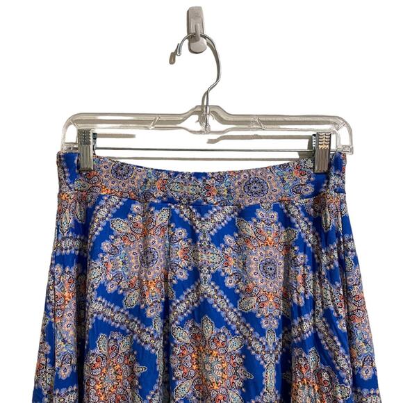 Renee C. Blue Jessica Printed Swing Skirt Sz MP NWT - Picture 2 of 10